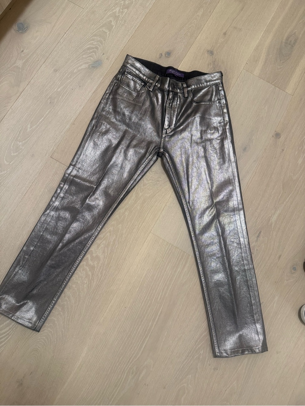 Ralph Lauren Metallic Pewter Jeans